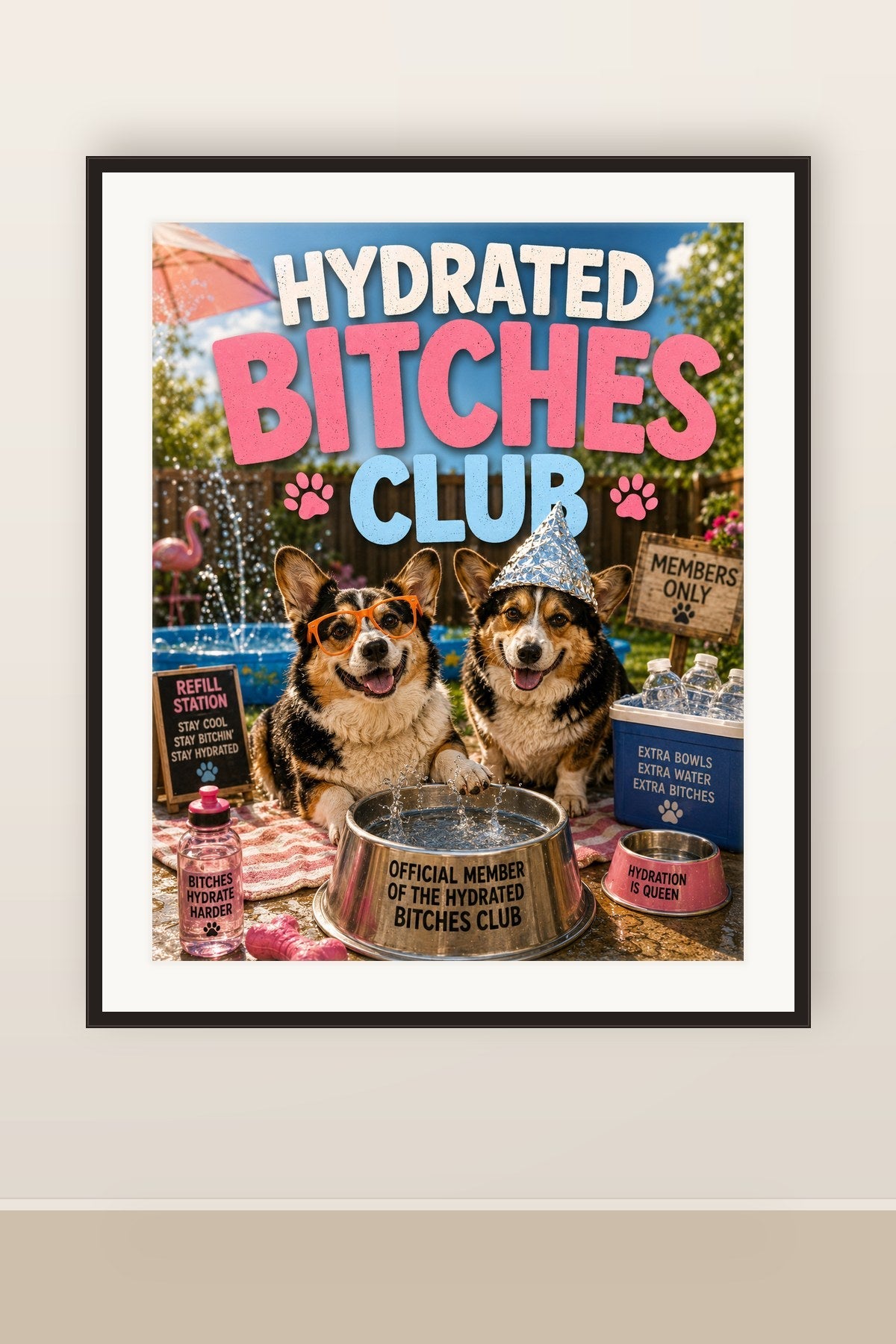 The print shown framed and hung on a wall