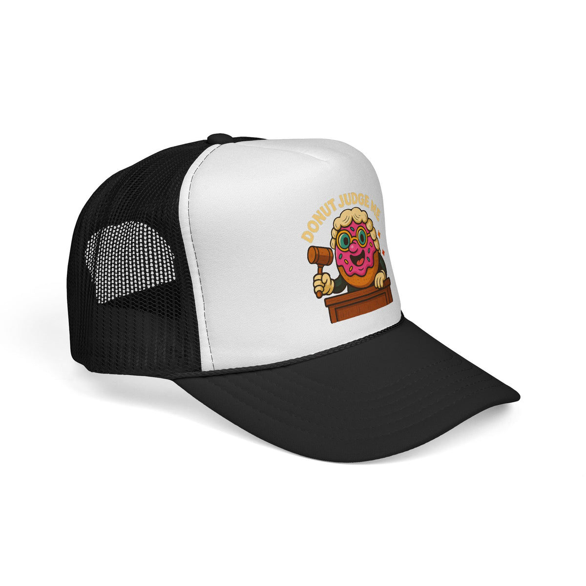 A Donut Judge Me Trucker Cap - Fun Gift, Novelty Hat, Cookie Lover Accessory, Baking Enthusiast Cap, Birthday Present