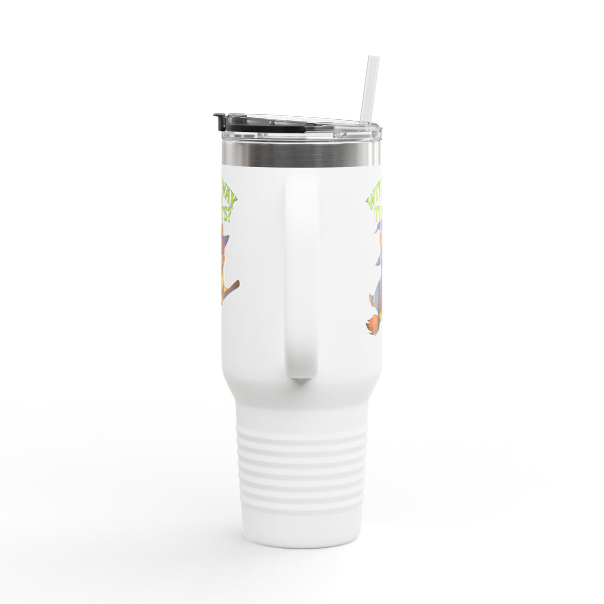 Witchy Corgi Insulated Travel Mug | Halloween Corgi Cup, Funny Dog Travel Mug, Fall Beverage Holder, Gift for Dog Lovers