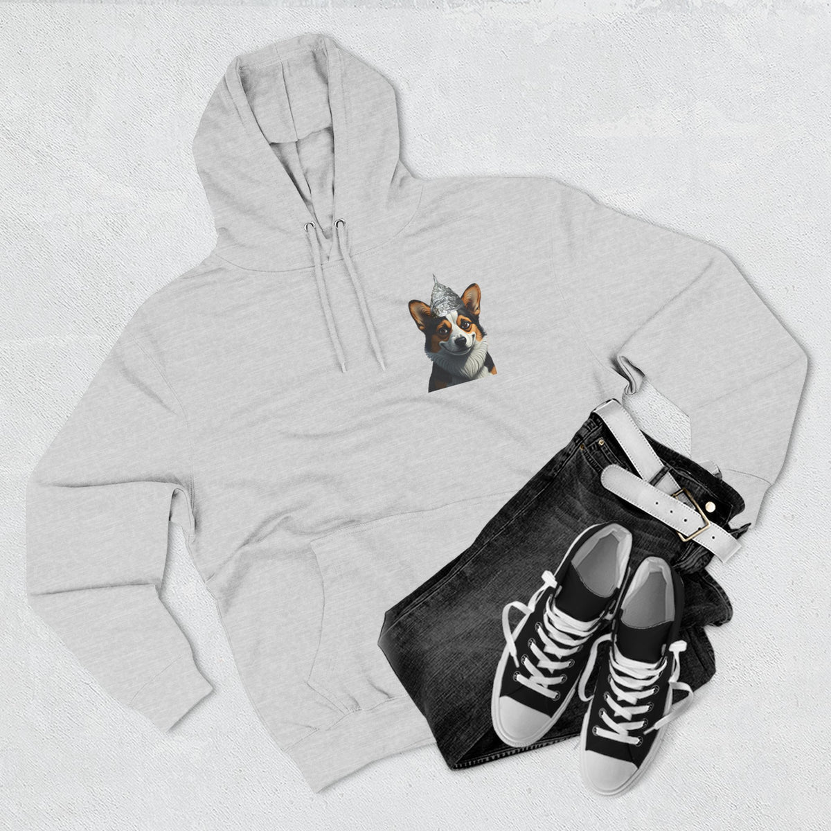 Conspiracy Corgi Fleece Hoodie