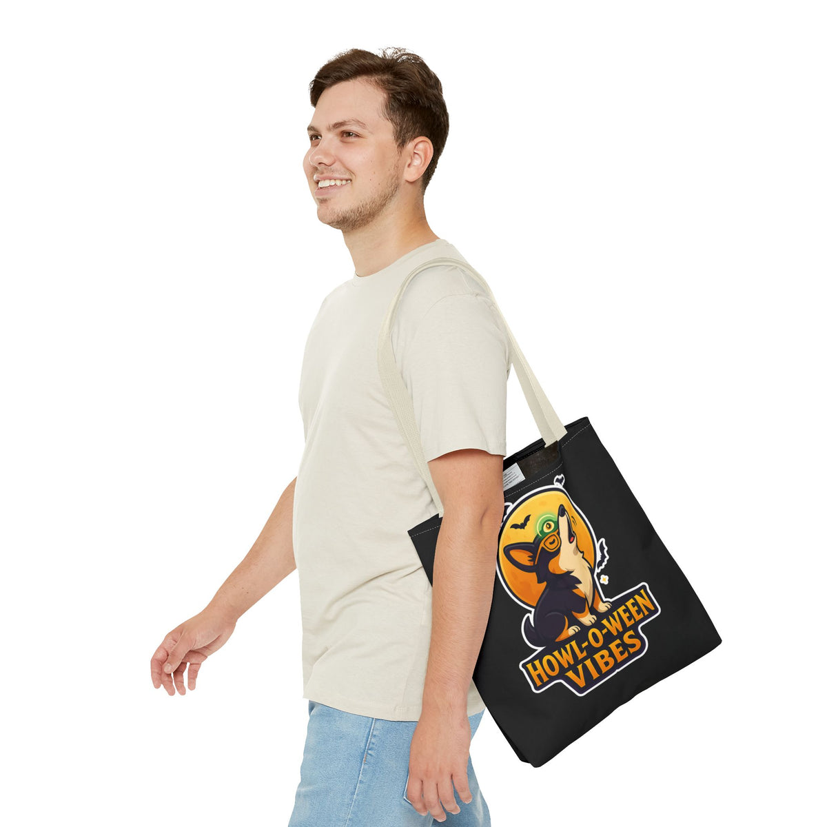 Halloween Dog Lover Tote Bag | Howl-O-Ween Vibes, Cute Dog Tote, Pet Owner Gift, Trick or Treat Bag, Fall Accessory