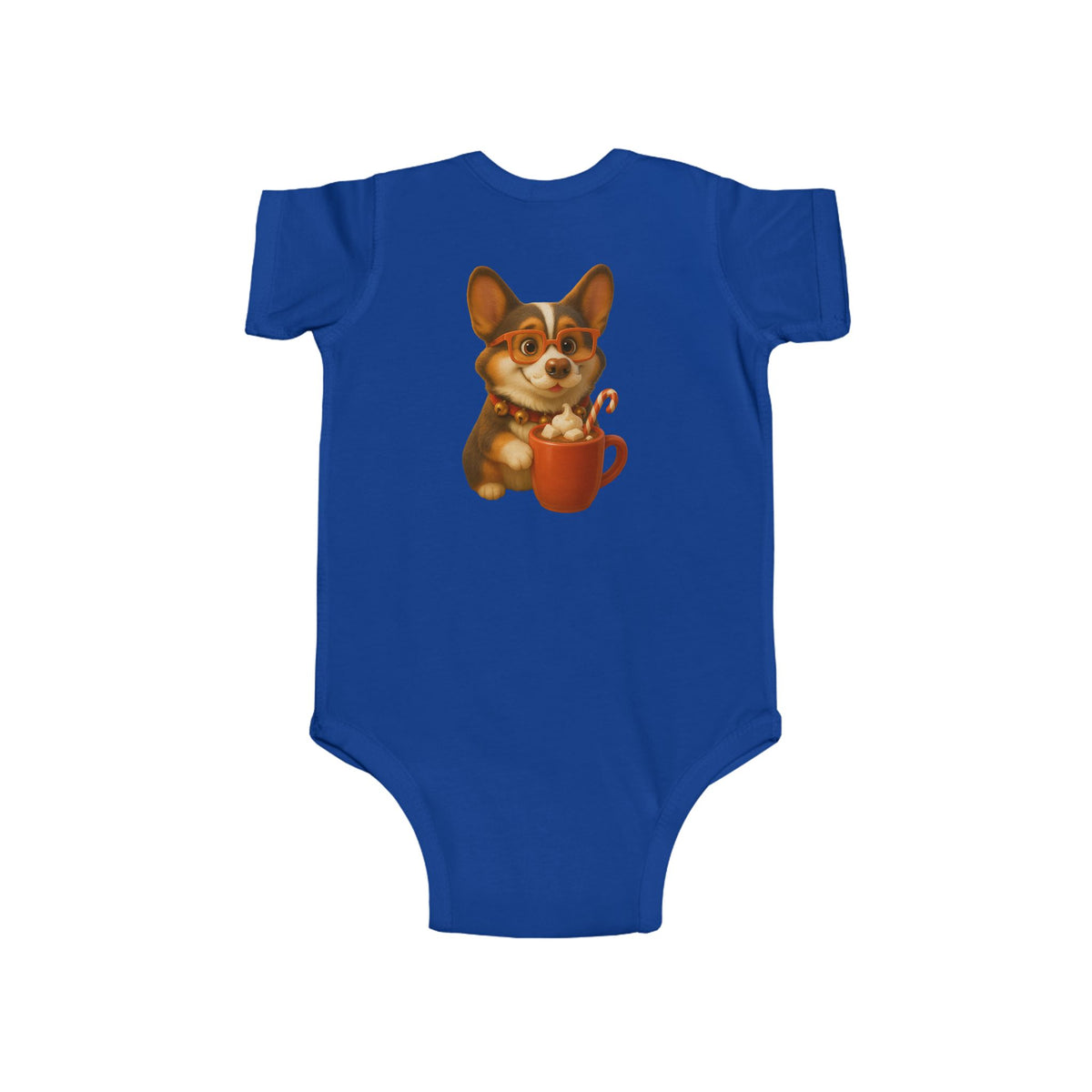Corgi Hot Cocoa Infant Bodysuit — Cute Puppy Coffee Baby Onesie