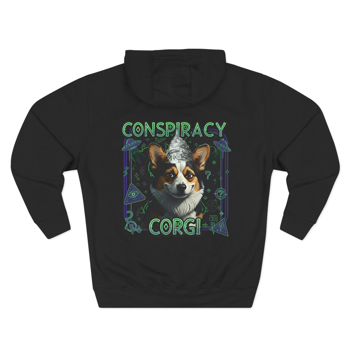 Conspiracy Corgi Fleece Hoodie