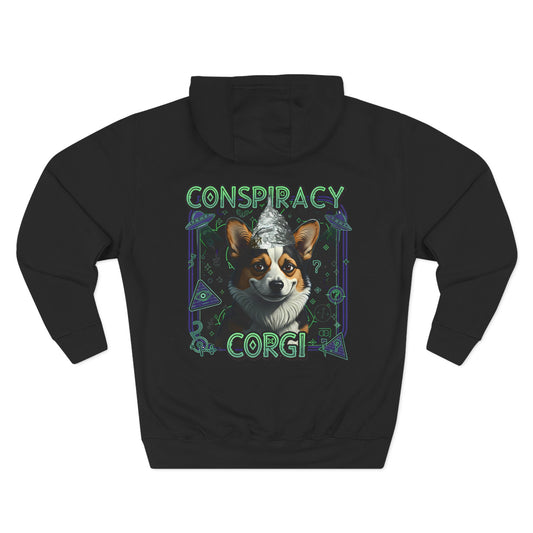 Conspiracy Corgi Fleece Hoodie