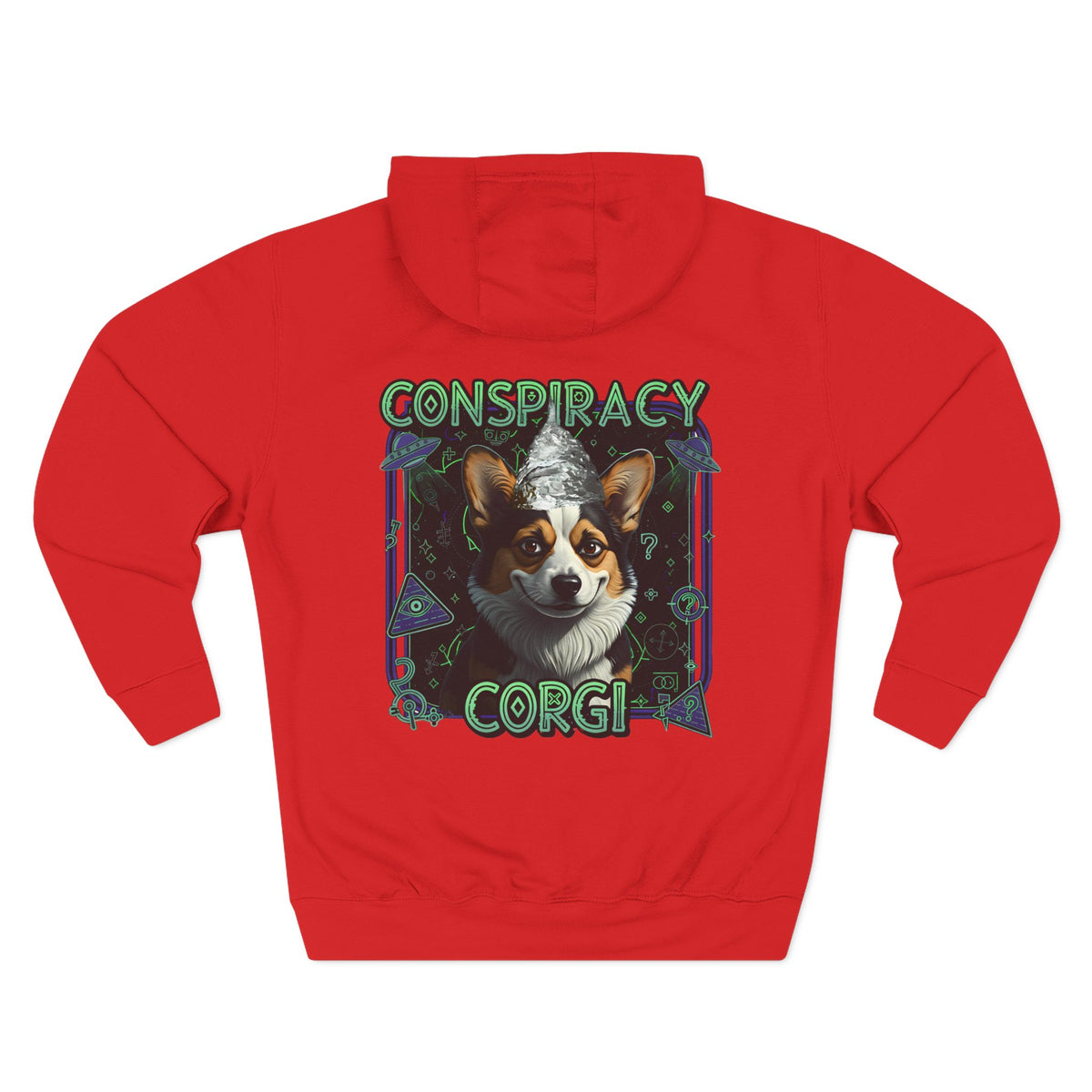 Conspiracy Corgi Fleece Hoodie
