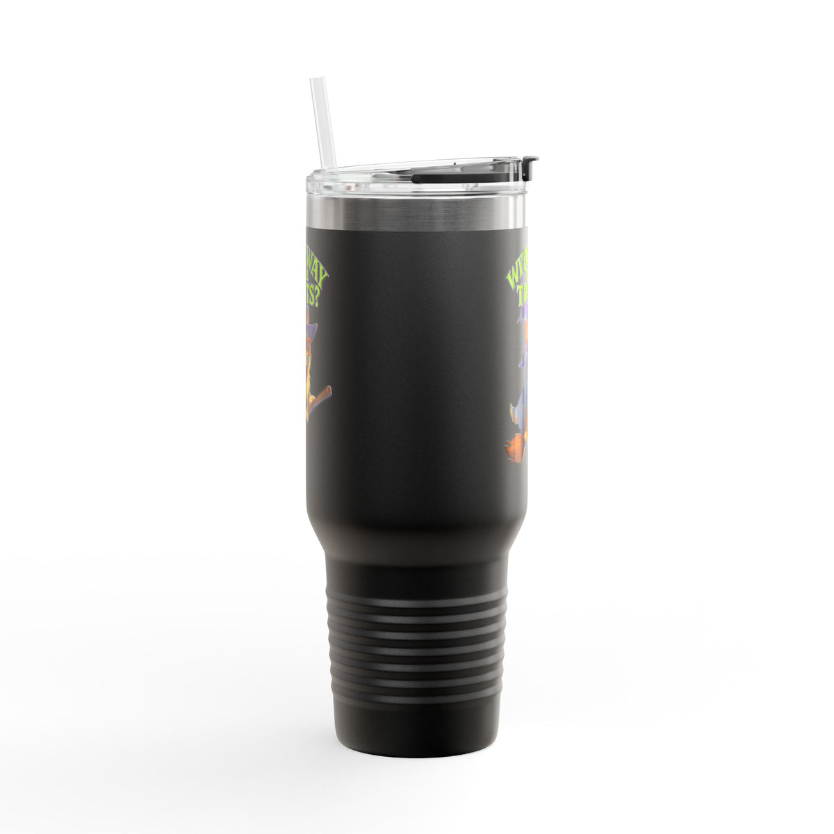 Witchy Corgi Insulated Travel Mug | Halloween Corgi Cup, Funny Dog Travel Mug, Fall Beverage Holder, Gift for Dog Lovers