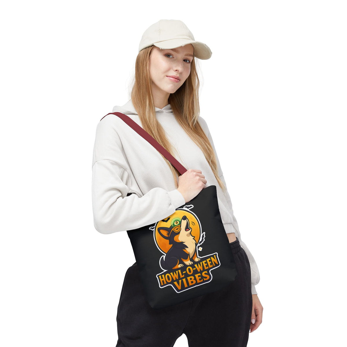 Halloween Dog Lover Tote Bag | Howl-O-Ween Vibes, Cute Dog Tote, Pet Owner Gift, Trick or Treat Bag, Fall Accessory