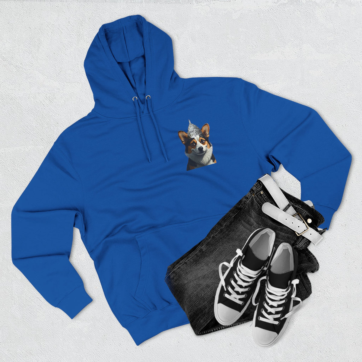 Conspiracy Corgi Fleece Hoodie