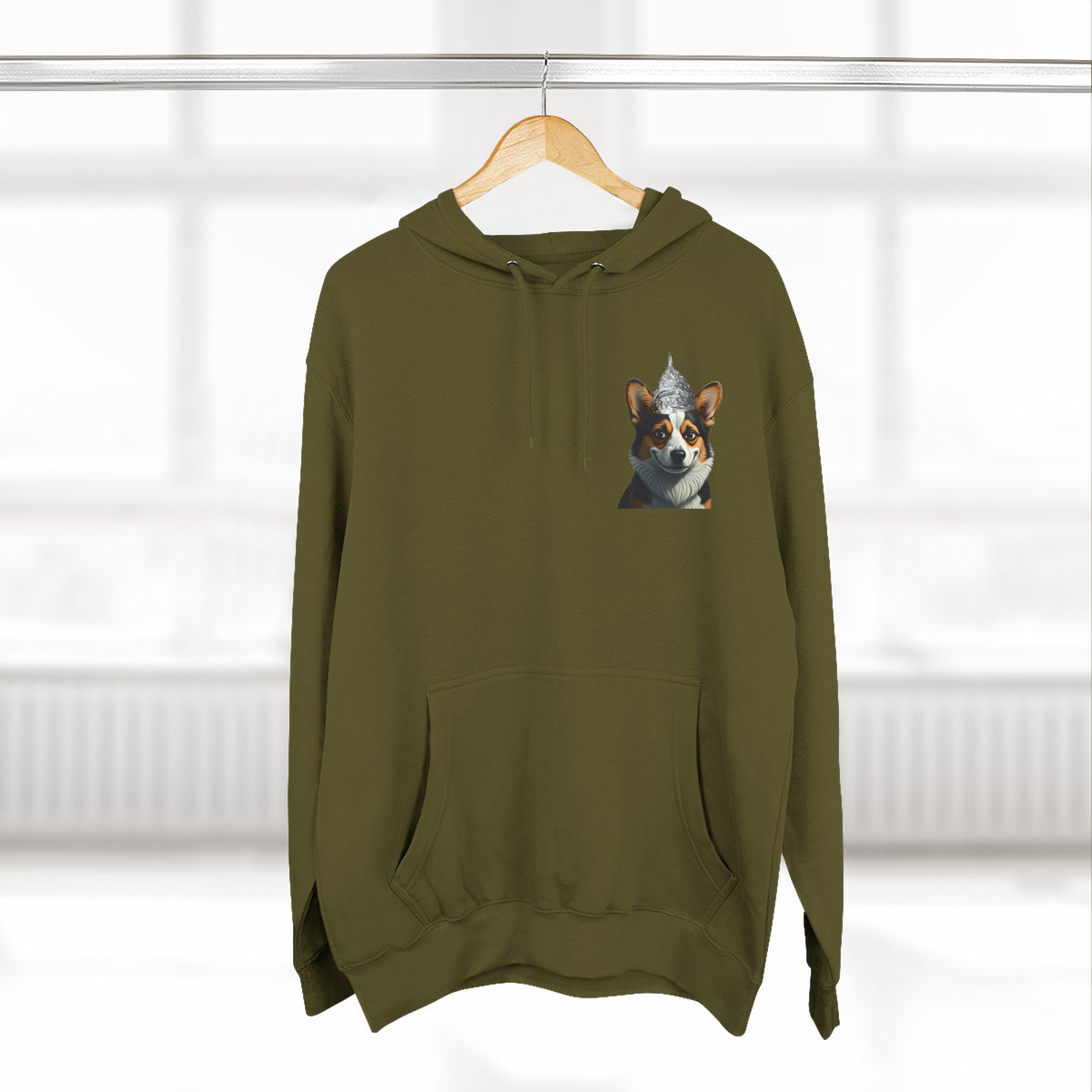 Conspiracy Corgi Fleece Hoodie