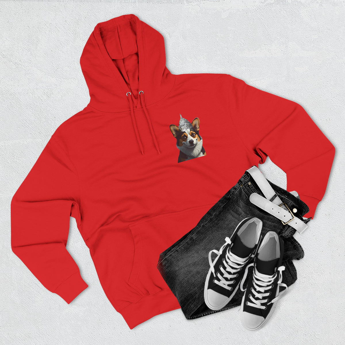Conspiracy Corgi Fleece Hoodie