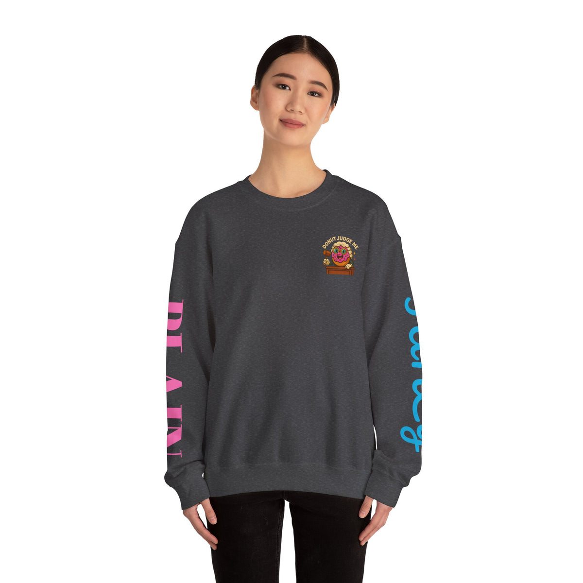 Donut Judge Me Sweatshirt | Funny Unisex Crewneck | Cozy Gift for Foodie Friends | Perfect for Birthdays, Holidays, or Just Because