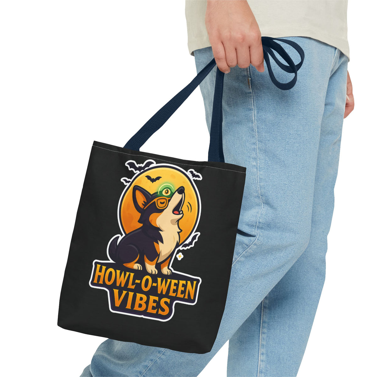 Halloween Dog Lover Tote Bag | Howl-O-Ween Vibes, Cute Dog Tote, Pet Owner Gift, Trick or Treat Bag, Fall Accessory