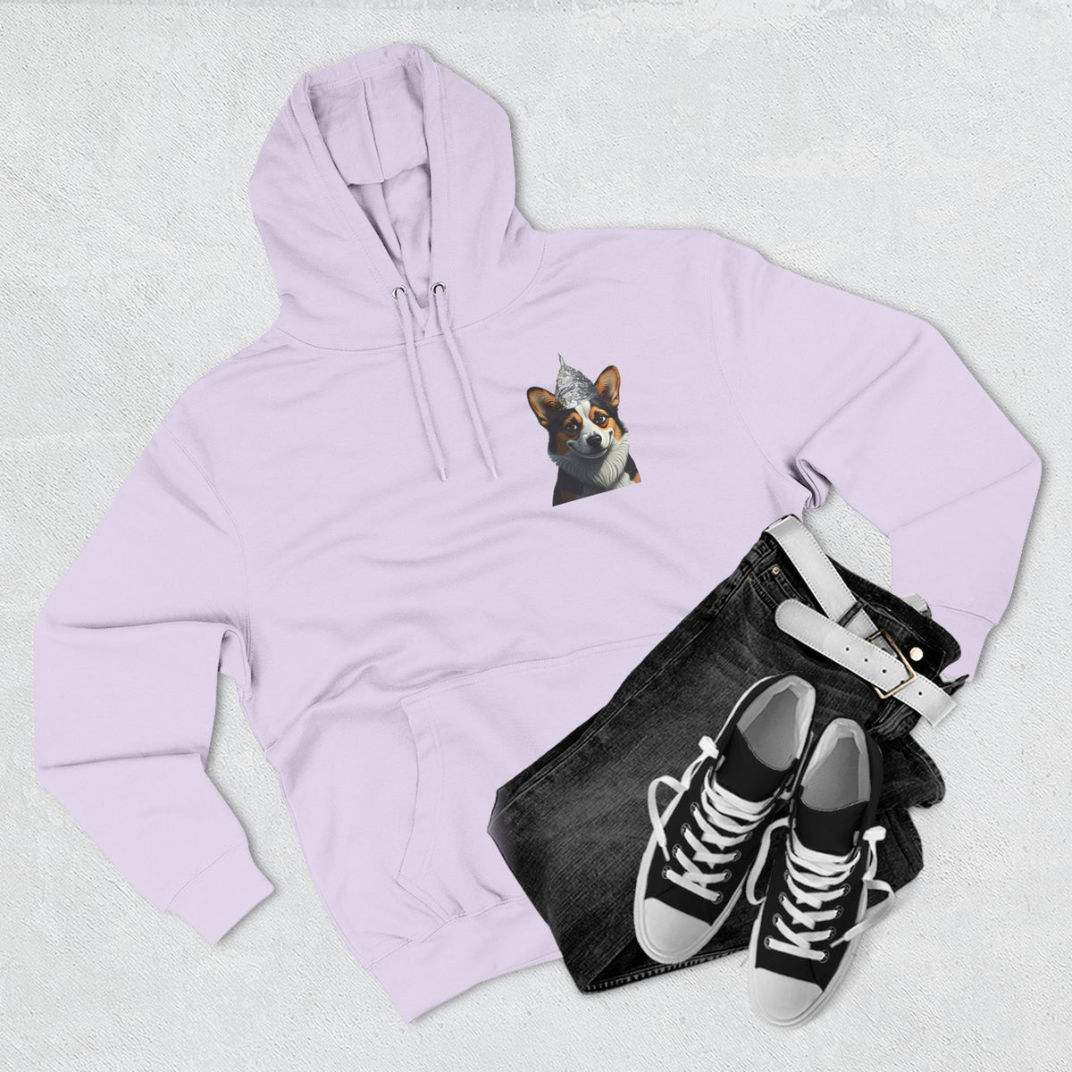 Conspiracy Corgi Fleece Hoodie