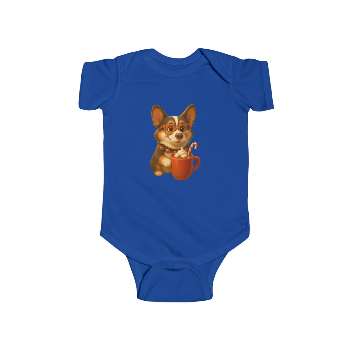 Corgi Hot Cocoa Infant Bodysuit — Cute Puppy Coffee Baby Onesie