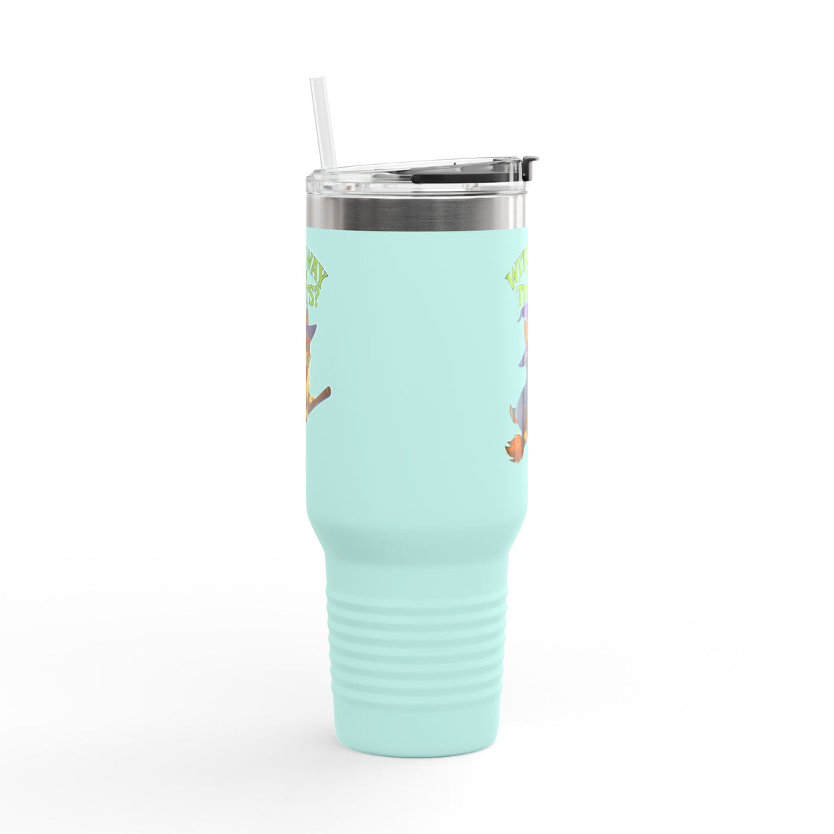 Witchy Corgi Insulated Travel Mug | Halloween Corgi Cup, Funny Dog Travel Mug, Fall Beverage Holder, Gift for Dog Lovers