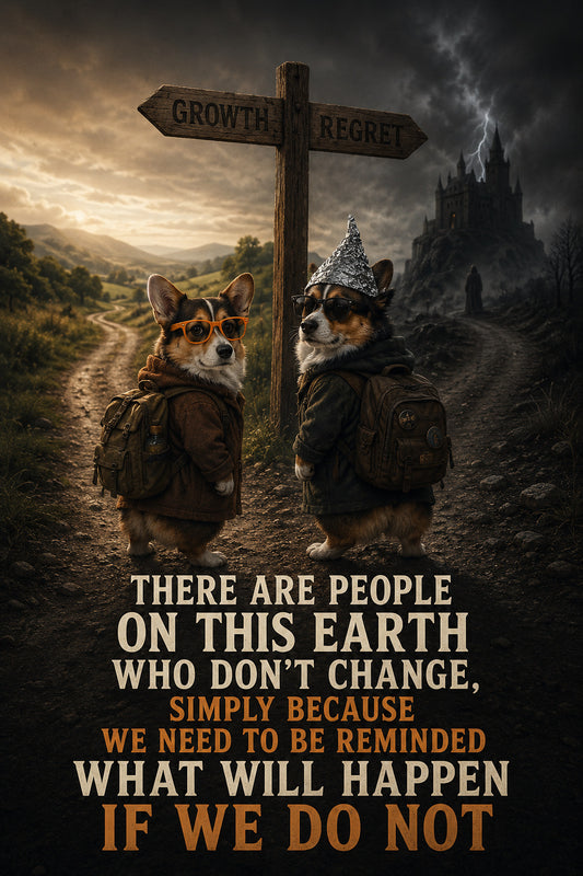 Corgi wall art print: "There are people on this earth who don't change, simply because we need to be reminded what will…"